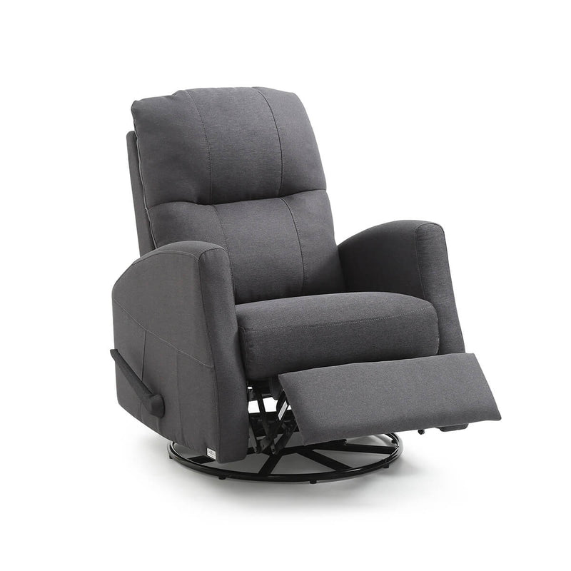 Fauteuil Athènes manuel berçant inclinable et pivotant - Gris foncé