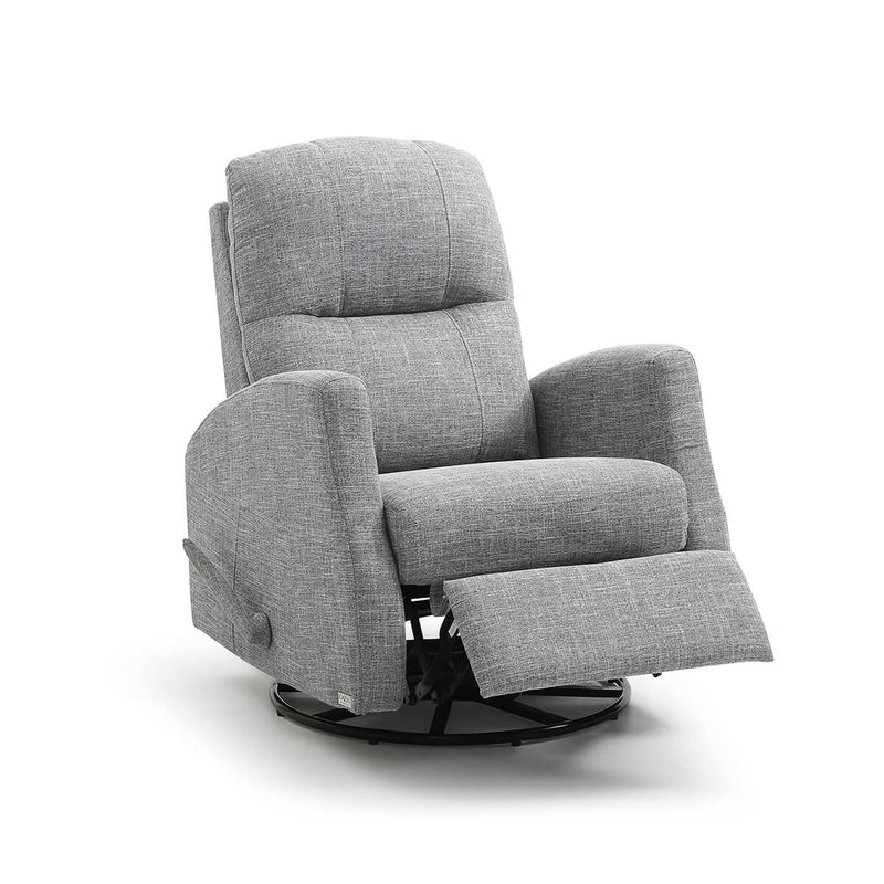 Fauteuil Athènes manuel berçant inclinable et pivotant - Gris pâle