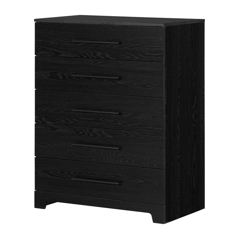 Commode 5 tiroirs Primo - Chêne noir