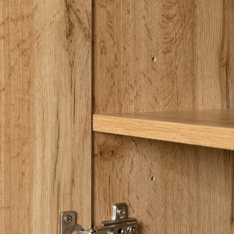 Armoire penderie avec portes et tiroir Musano - Chêne nordique