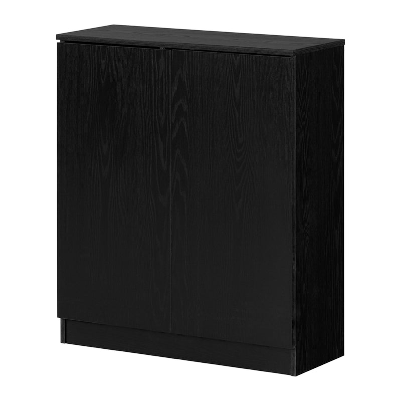 Armoire de rangement 2 portes Essence - Chêne noir