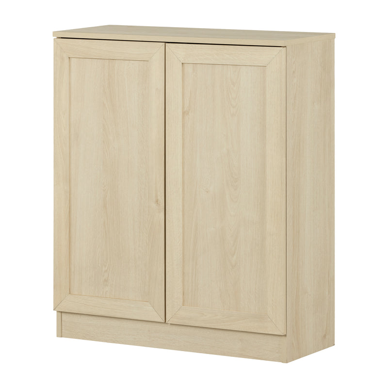 Armoire de rangement avec 2 portes Essence - Chêne blanchi