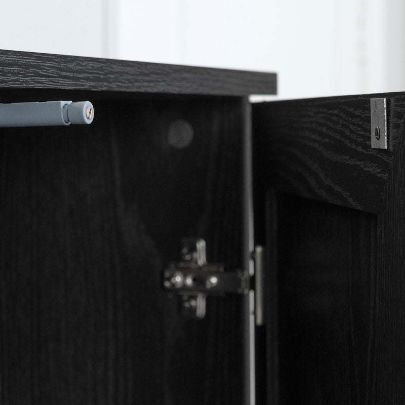 Armoire de rangement avec 2 portes Essence - Chêne noir