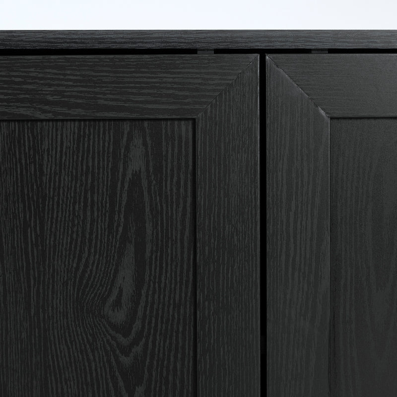 Armoire de rangement avec 2 portes Essence - Chêne noir