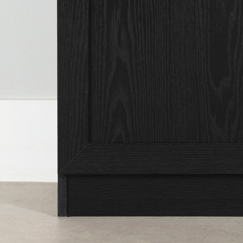 Armoire de rangement avec 2 portes Essence - Chêne noir