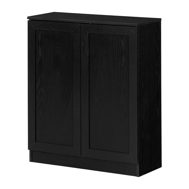 Armoire de rangement avec 2 portes Essence - Chêne noir