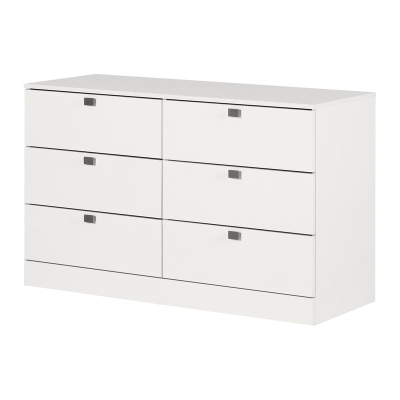 Bureau double 6 tiroirs Spark - Blanc