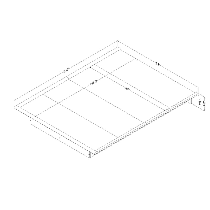 Lit plateforme queen 60" Step One - Blanc