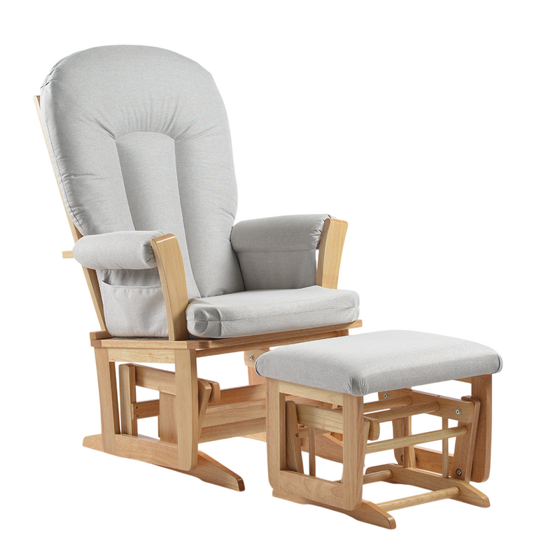 Chaise berçante à billes *Nouveau tissus anti-taches*- Naturel et Beige