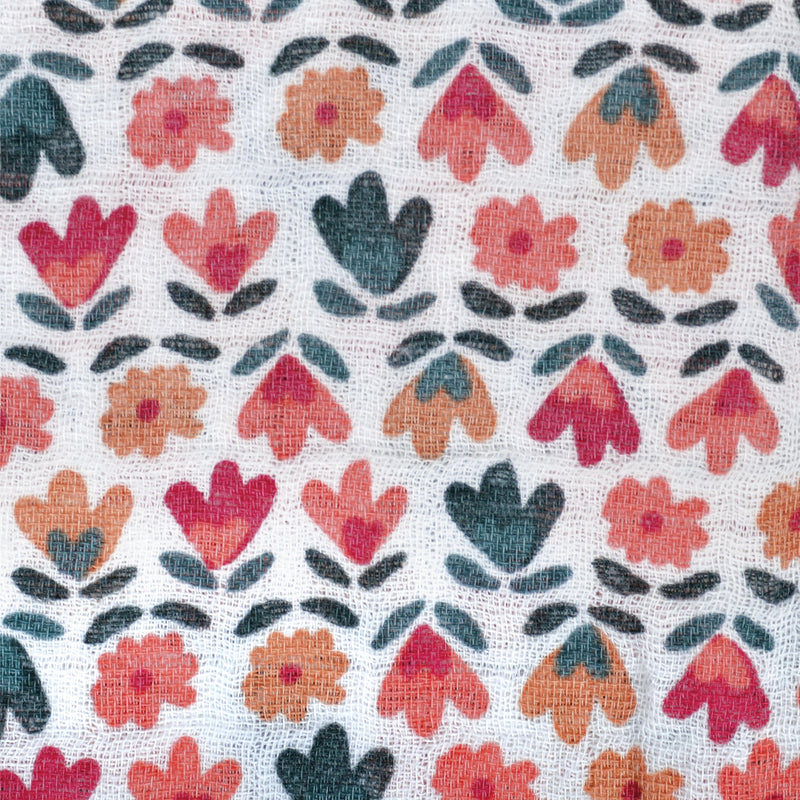 Couverture mousseline de coton - Floral