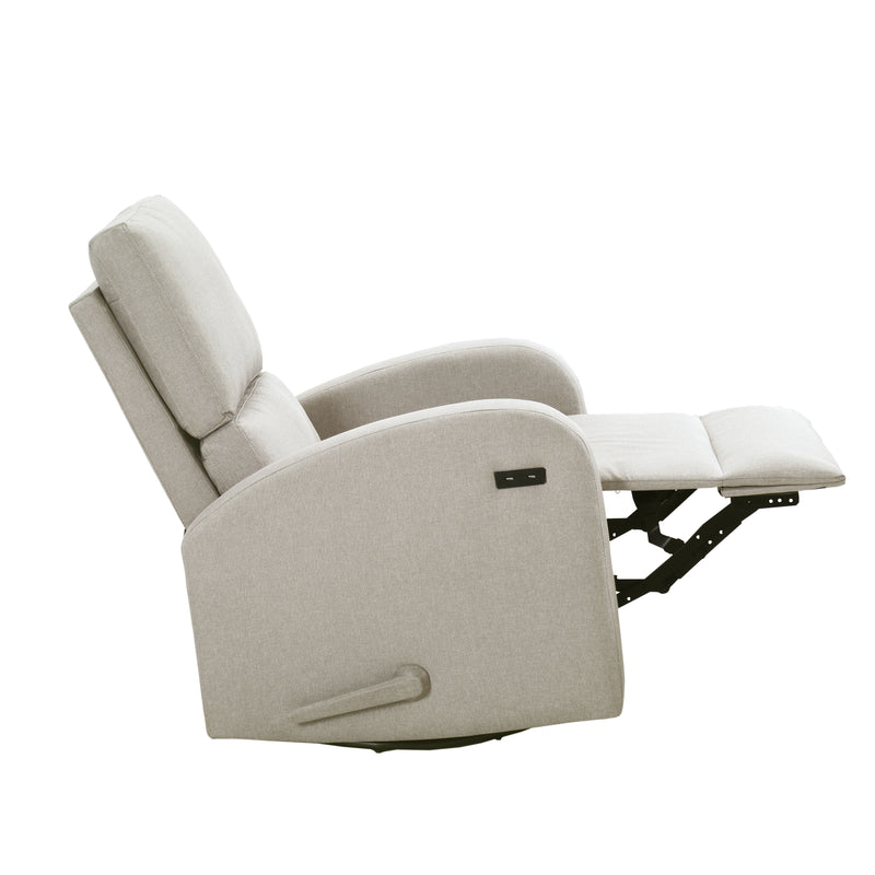 Fauteuil Pivotant Manuel avec port USB - Beige