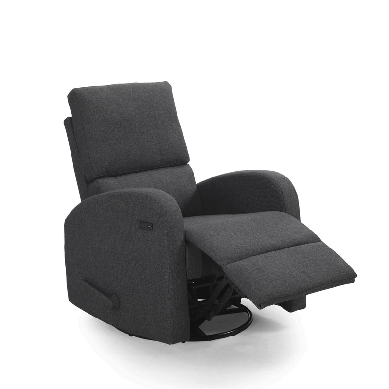 Fauteuil Pivotant Manuel avec port USB - Gris foncé