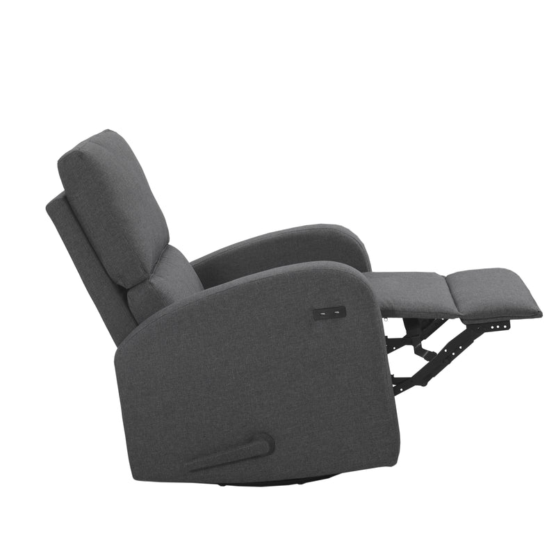 Fauteuil Pivotant Manuel avec port USB - Gris foncé