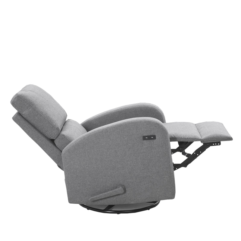 Fauteuil Pivotant Manuel avec port USB - Gris pâle