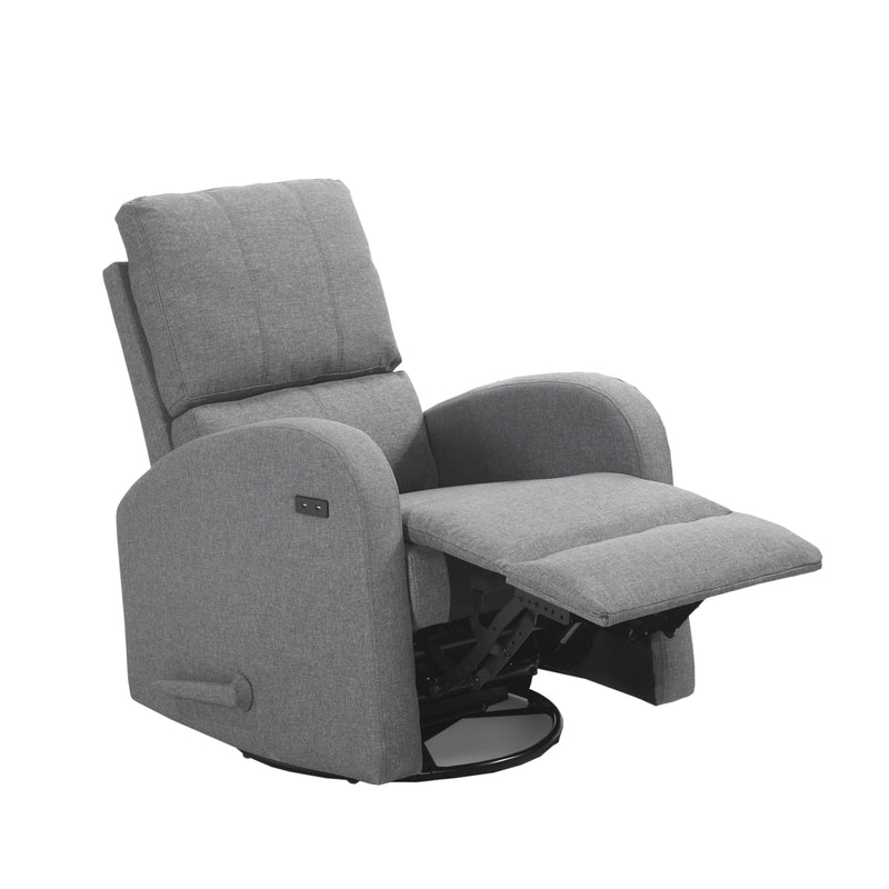 Fauteuil Pivotant Manuel avec port USB - Gris pâle