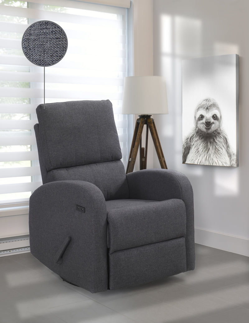 Fauteuil Pivotant Manuel avec port USB - Gris foncé