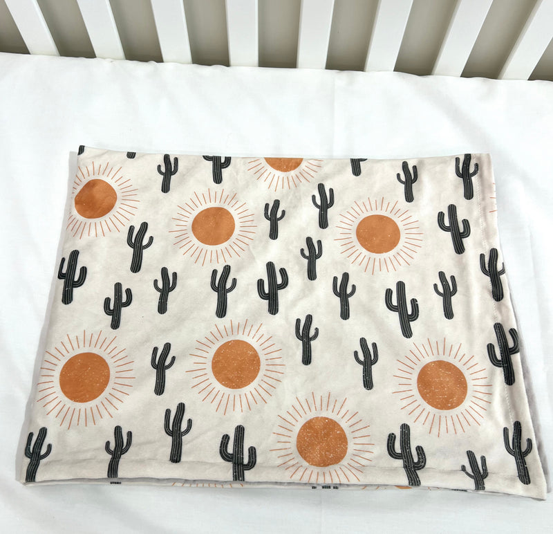 Couverture en minky -  Cactus boho