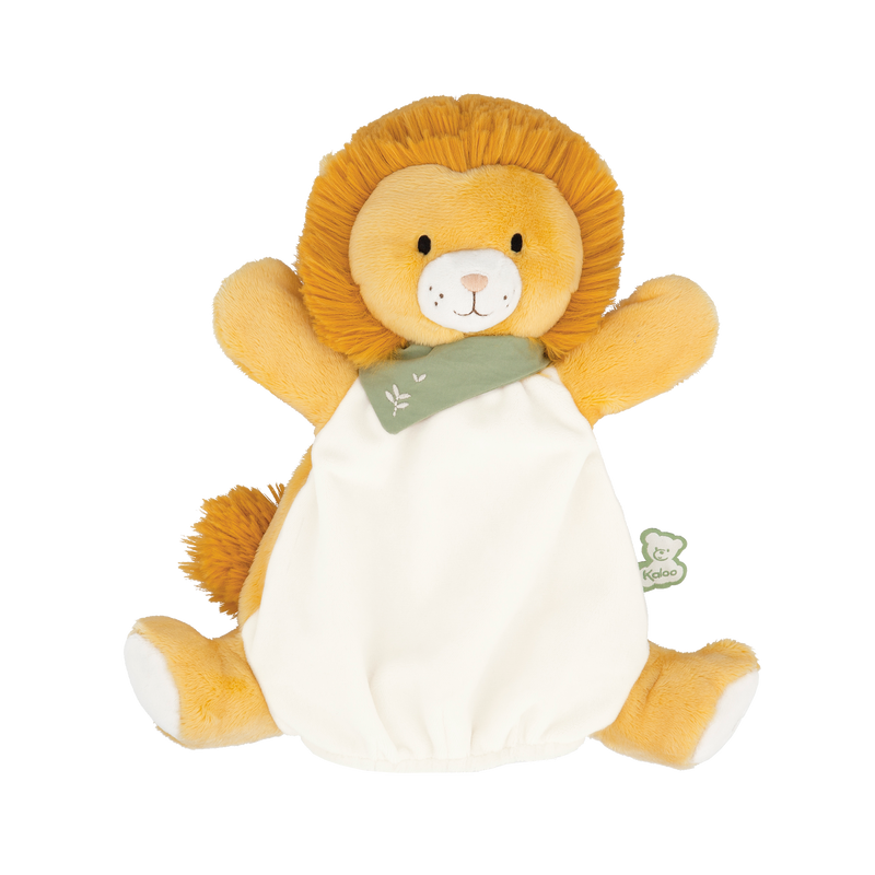 Peluche marionnette - Lion nougat