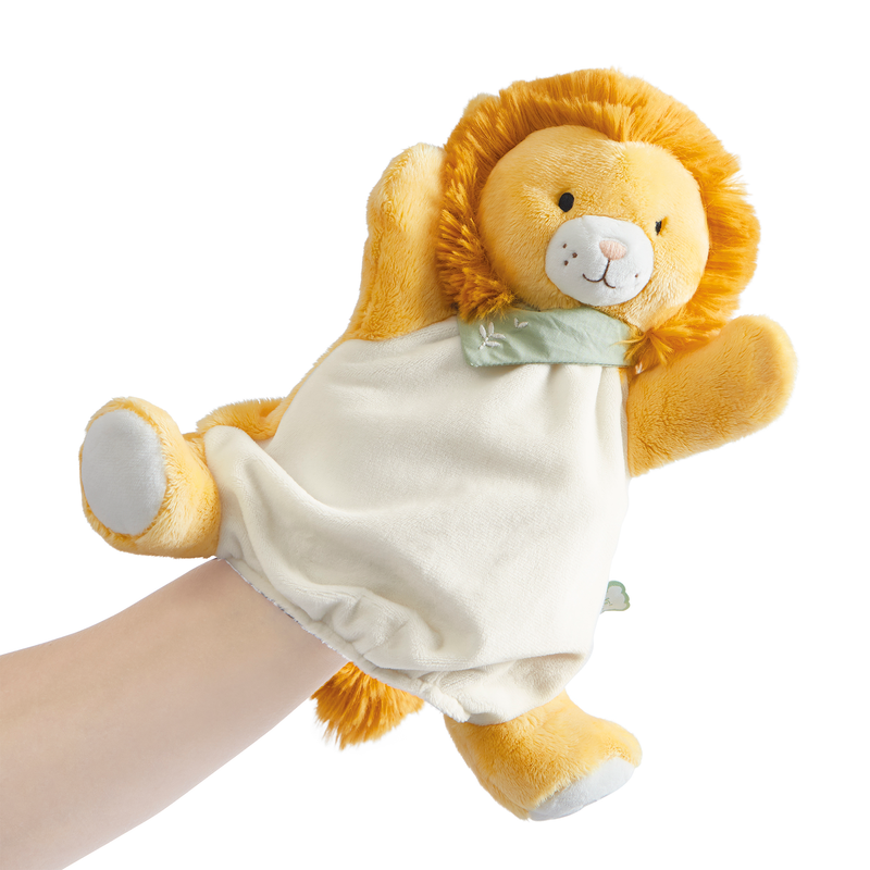 Peluche marionnette - Lion nougat