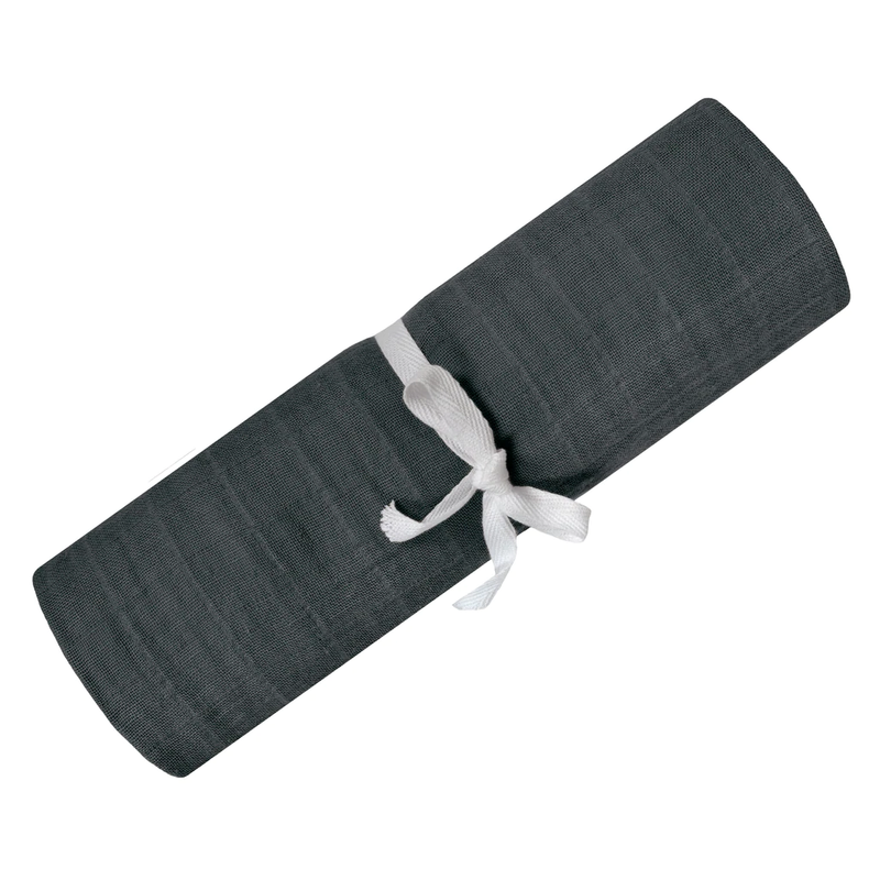 Couverture mousseline de coton - Charcoal