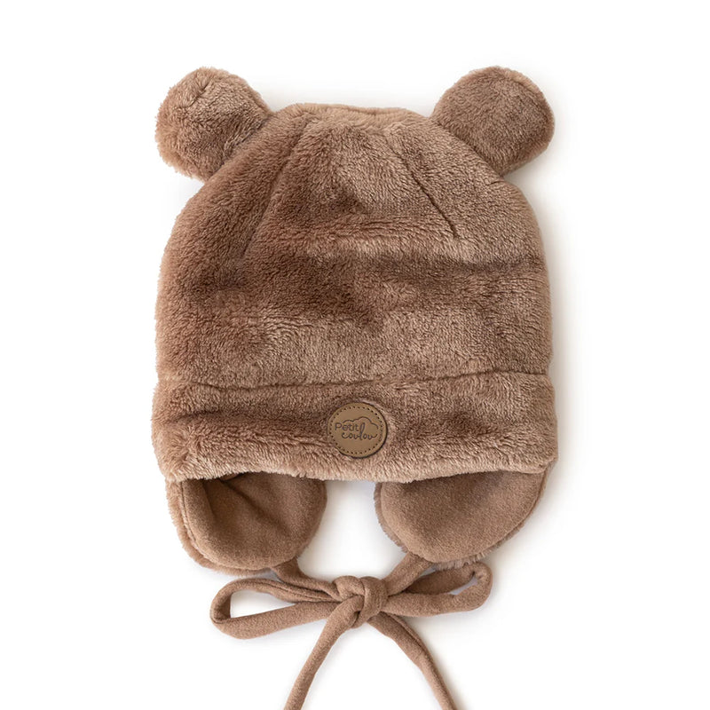 Tuque Ourson Minky - Moka