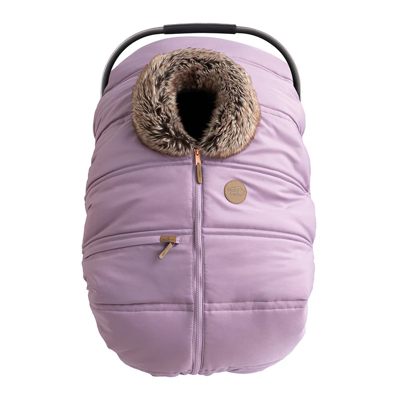 Winter Baby Car Seat Cover – Tourmaline / wolf