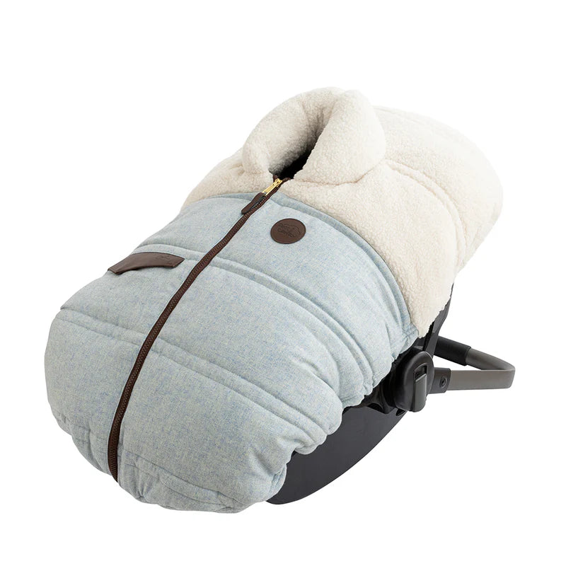 Winter Baby Car Seat Cover – Tourmaline / wolf