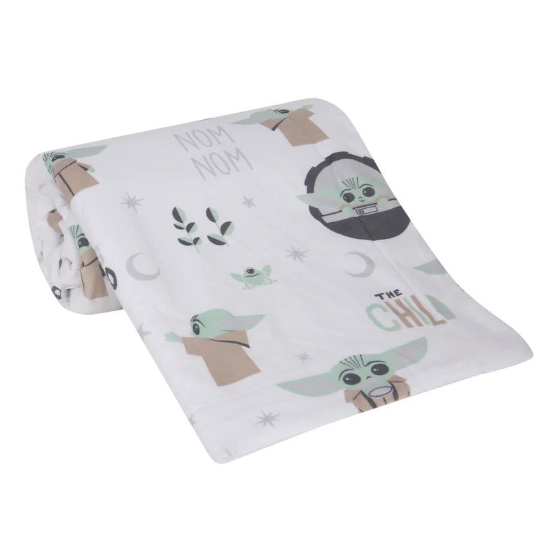 Couverture en minky blanche - The Child Baby Yoda