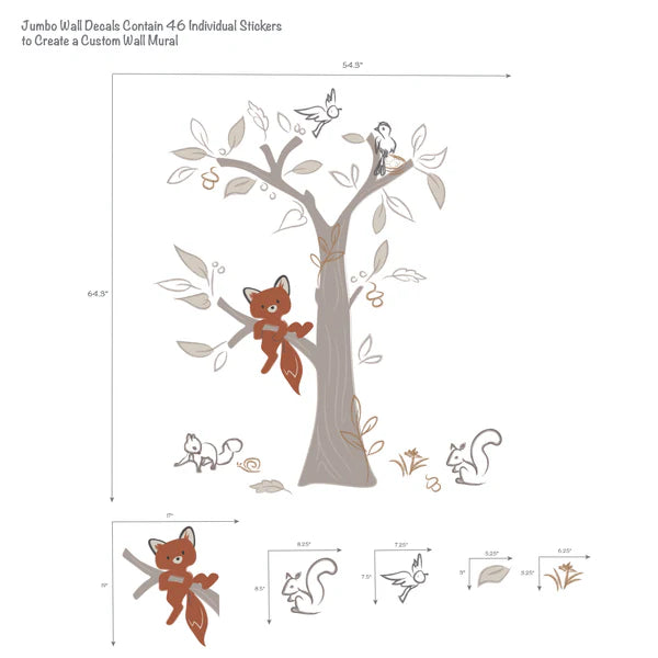 Autocollants muraux - Treetop Fox