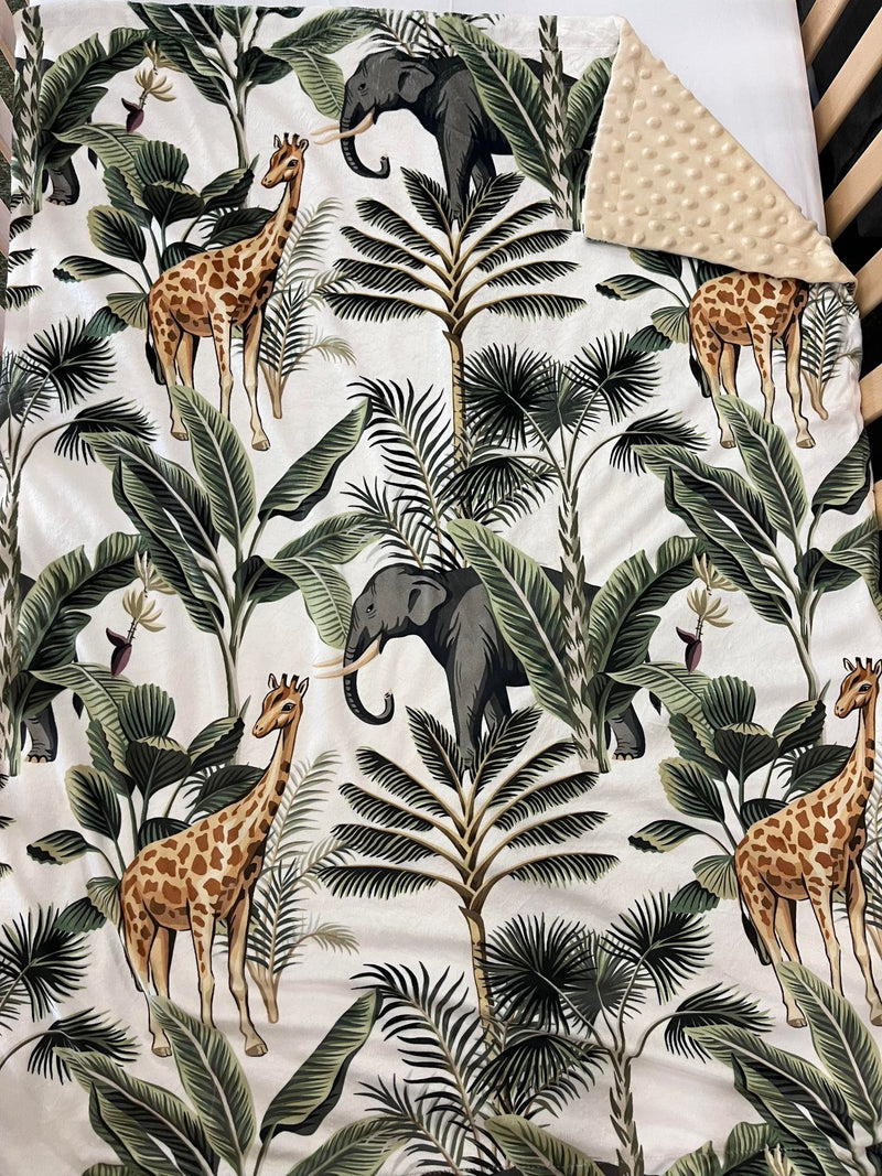 Couverture en minky - Jungle