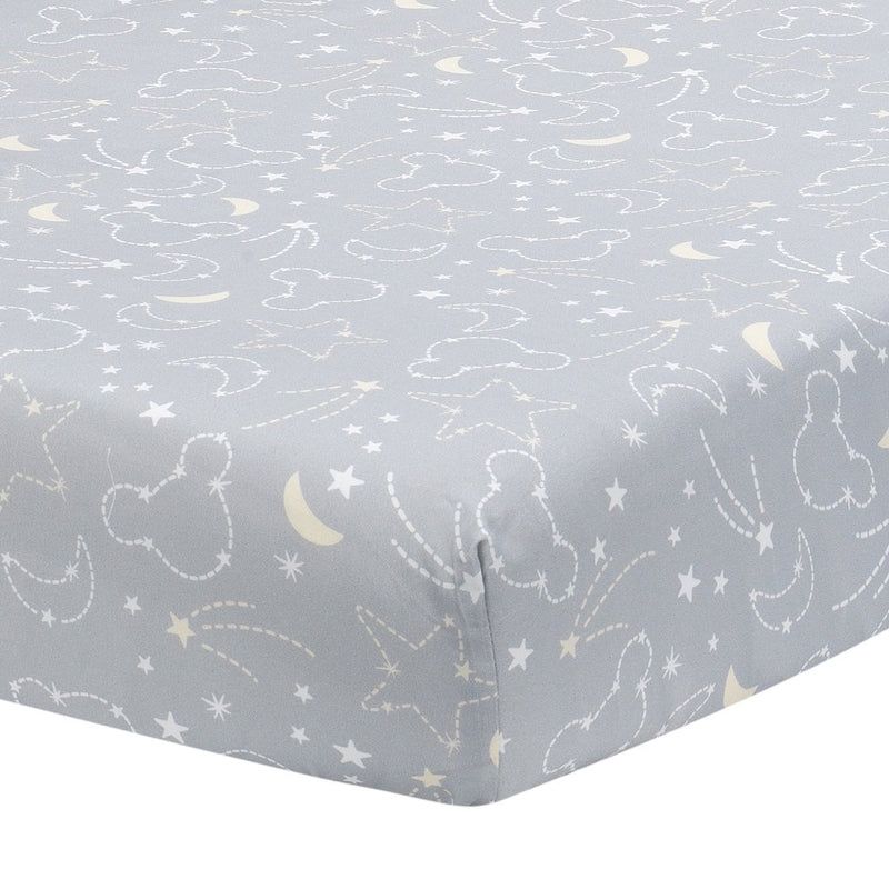 Parure de lit bébé avec tour de lit 170 x 12 cm - 6 Pièces COULEUR Gris  Motifs Mickey