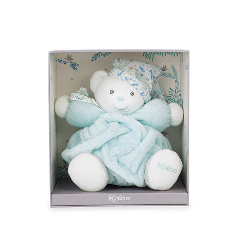 Peluche Plume - Ours aqua