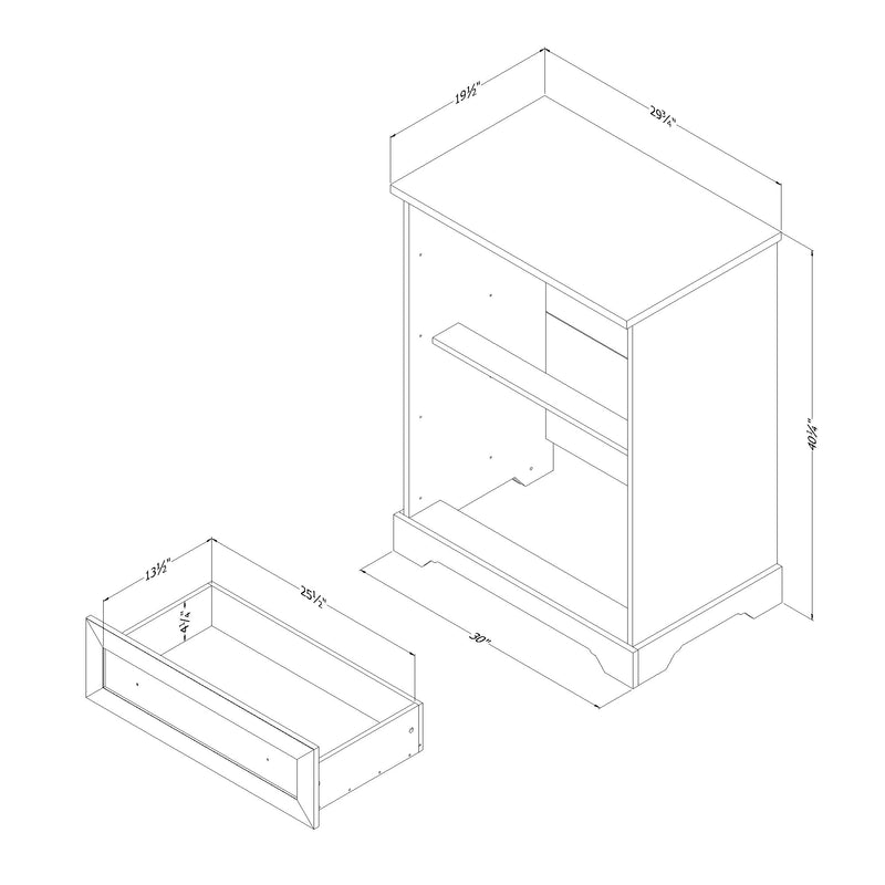 Commode 4 tiroirs Hazen -Chêne d'automne